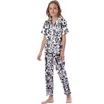 Robot Crowd Kids  Satin Short Sleeve Pajamas Set