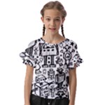 Robot Crowd Kids  Cut Out Flutter Sleeves