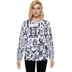 Robot Crowd Hidden Pocket Sweatshirt