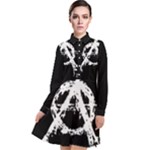 Anarchy Long Sleeve Chiffon Shirt Dress