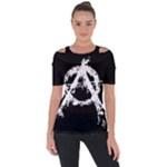 Anarchy Shoulder Cut Out Short Sleeve Top
