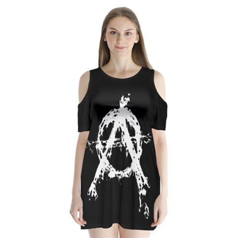 Anarchy Shoulder Cutout Velvet One Piece from ArtsNow.com