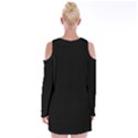Velvet Long Sleeve Shoulder Cutout Dress 