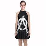 Anarchy Velvet Halter Neckline Dress 