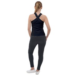 Cross Neck Velour Top 