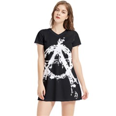 Short Sleeve V-Neck Dress 