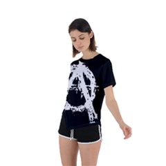 Asymmetrical Short Sleeve Sports T-Shirt 