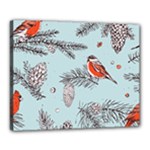 Christmas birds Canvas 20  x 16  (Stretched)