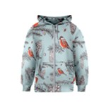 Christmas birds Kids  Zipper Hoodie