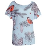 Christmas birds Women s Oversized Tee