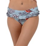 Christmas birds Frill Bikini Bottom