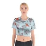 Christmas birds Cotton Crop Top