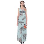 Christmas birds Empire Waist Maxi Dress