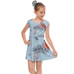 Christmas birds Kids  Cap Sleeve Dress