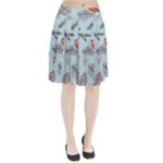 Christmas birds Pleated Skirt