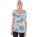 Christmas birds Wide Neckline Tee