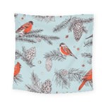 Christmas birds Square Tapestry (Small)