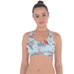 Christmas birds Cross String Back Sports Bra