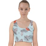 Christmas birds Velvet Racer Back Crop Top