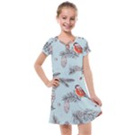 Christmas birds Kids  Cross Web Dress