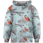 Christmas birds Kids  Zipper Hoodie Without Drawstring