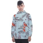 Christmas birds Men s Front Pocket Pullover Windbreaker