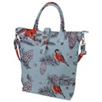 Christmas birds Buckle Top Tote Bag