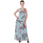 Christmas birds Empire Waist Velour Maxi Dress