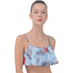 Christmas birds Frill Bikini Top