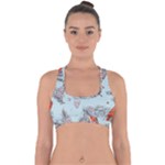 Christmas birds Cross Back Hipster Bikini Top 