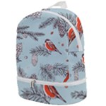 Christmas birds Zip Bottom Backpack