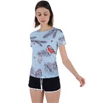 Christmas birds Back Circle Cutout Sports Tee