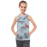 Christmas birds Kids  Sleeveless Hoodie