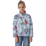 Christmas birds Kids  Half Zip Hoodie