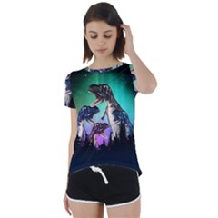 Short Sleeve Open Back T-Shirt 