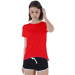 Short Sleeve Foldover Tee #4cbf7a
