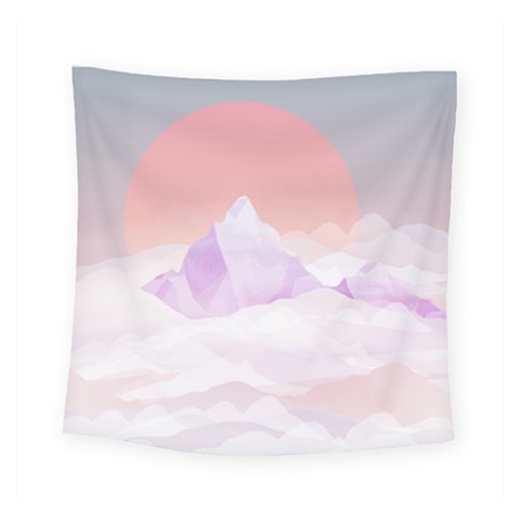 Mountain Sunset above Clouds Square Tapestry (Small) from ArtsNow.com