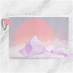 Mountain Sunset Above Clouds Canvas Cosmetic Bag (XL)