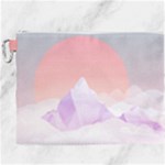 Mountain Sunset Above Clouds Canvas Cosmetic Bag (XXXL)