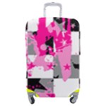 Pink Star Splatter Luggage Cover (Medium)