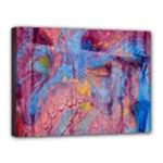 Abstract marbling art print Canvas 16  x 12  (Stretched)