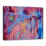 Abstract marbling art print Canvas 20  x 16  (Stretched)