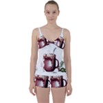 Christmas Joy Tie Front Two Piece Tankini