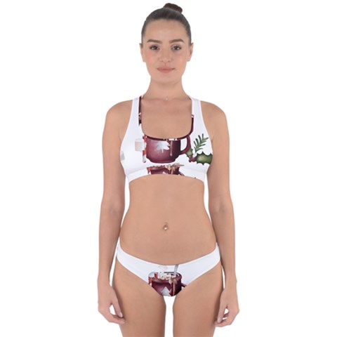 Christmas Joy Cross Back Hipster Bikini Set from ArtsNow.com