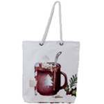 Christmas Joy Full Print Rope Handle Tote (Large)