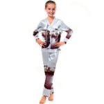 Christmas Joy Kid s Satin Long Sleeve Pajamas Set