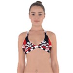 Emo Skull Halter Neck Bikini Top