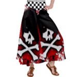 Emo Skull Satin Palazzo Pants