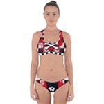 Emo Skull Cross Back Hipster Bikini Set