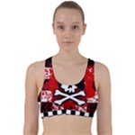 Emo Skull Back Weave Sports Bra